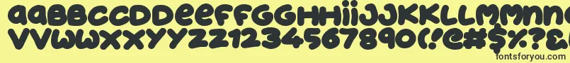 JellyDonuts Font – Black Fonts on Yellow Background