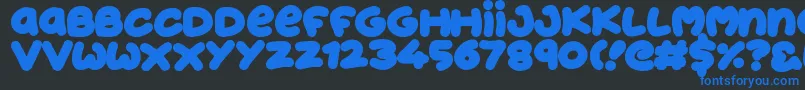 JellyDonuts Font – Blue Fonts on Black Background