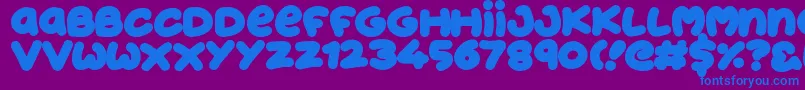 JellyDonuts Font – Blue Fonts on Purple Background