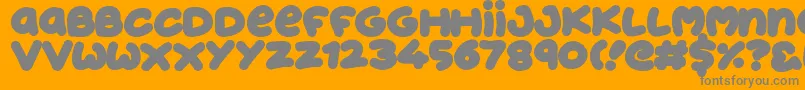 JellyDonuts Font – Gray Fonts on Orange Background