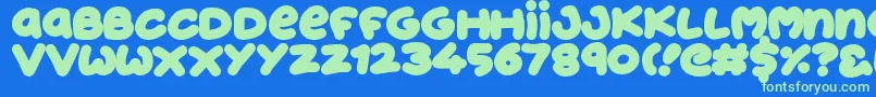 JellyDonuts Font – Green Fonts on Blue Background