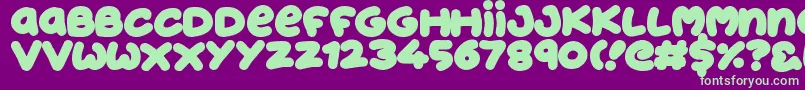 JellyDonuts Font – Green Fonts on Purple Background