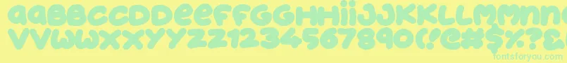 JellyDonuts Font – Green Fonts on Yellow Background