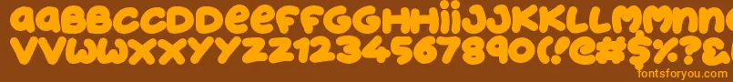 JellyDonuts Font – Orange Fonts on Brown Background