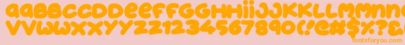 JellyDonuts Font – Orange Fonts on Pink Background