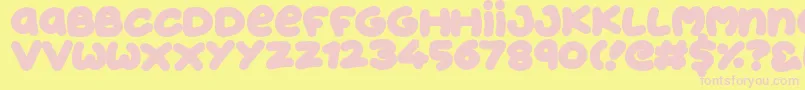 JellyDonuts Font – Pink Fonts on Yellow Background