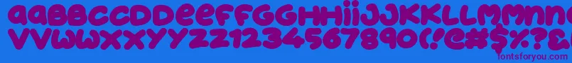 JellyDonuts Font – Purple Fonts on Blue Background