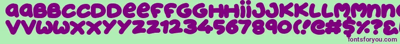 JellyDonuts Font – Purple Fonts on Green Background