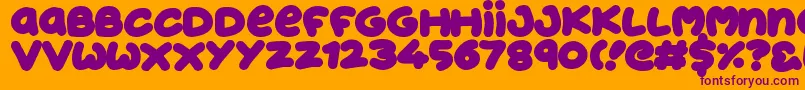 JellyDonuts Font – Purple Fonts on Orange Background