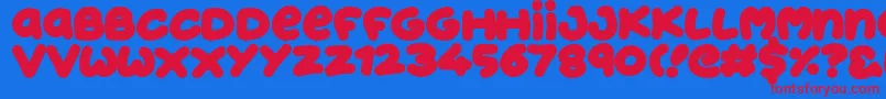 JellyDonuts Font – Red Fonts on Blue Background