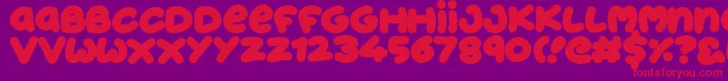 JellyDonuts Font – Red Fonts on Purple Background