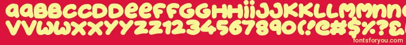 JellyDonuts Font – Yellow Fonts on Red Background