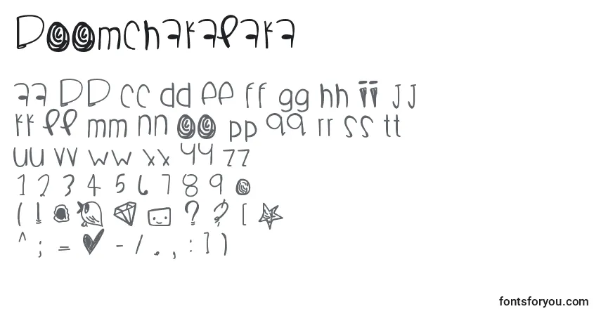 Schriftart Boomchakalaka – Alphabet, Zahlen, spezielle Symbole