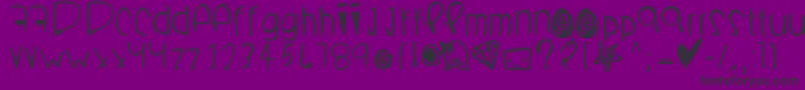 Boomchakalaka Font – Black Fonts on Purple Background