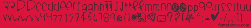 Boomchakalaka Font – Black Fonts on Red Background