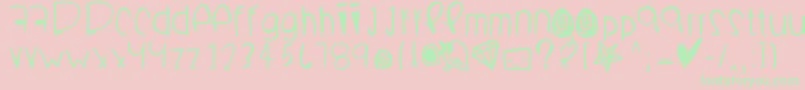 Boomchakalaka Font – Green Fonts on Pink Background