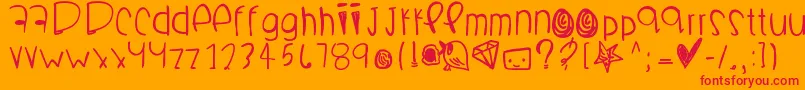 Boomchakalaka Font – Red Fonts on Orange Background