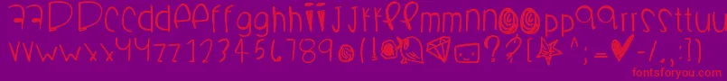 Boomchakalaka Font – Red Fonts on Purple Background