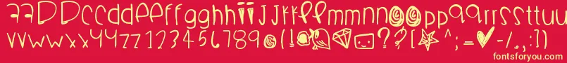 Boomchakalaka Font – Yellow Fonts on Red Background