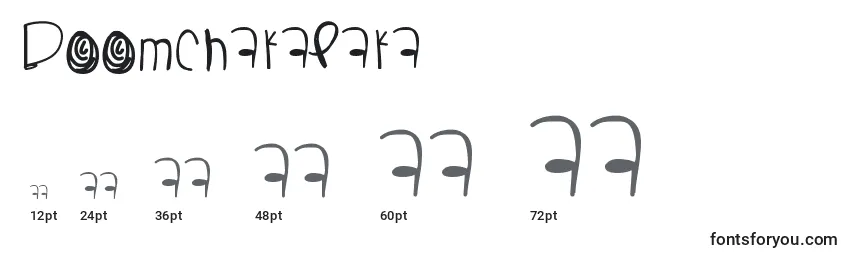 Boomchakalaka Font Sizes