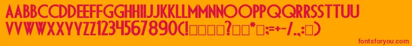 DsdiplomacBold Font – Red Fonts on Orange Background