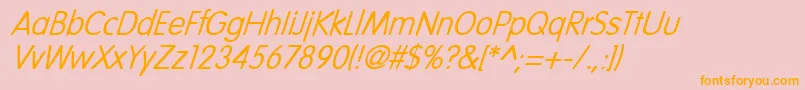 NicollItalic Font – Orange Fonts on Pink Background