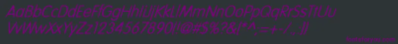 NicollItalic Font – Purple Fonts on Black Background