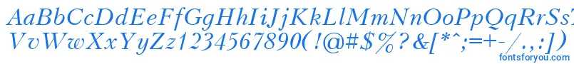 UkrainiankudriashovItalic Font – Blue Fonts on White Background