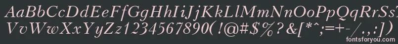 UkrainiankudriashovItalic Font – Pink Fonts on Black Background