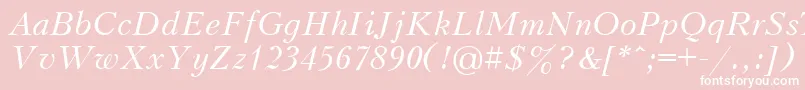 UkrainiankudriashovItalic Font – White Fonts on Pink Background