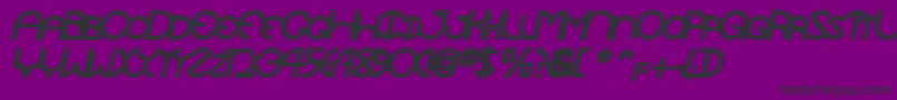 TocopillascapssskBolditalic Font – Black Fonts on Purple Background
