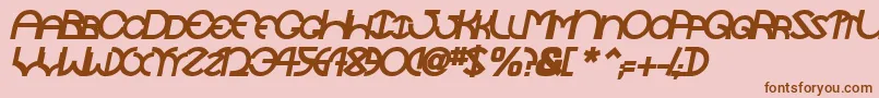 TocopillascapssskBolditalic Font – Brown Fonts on Pink Background