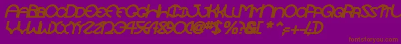 TocopillascapssskBolditalic Font – Brown Fonts on Purple Background