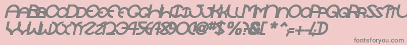 TocopillascapssskBolditalic Font – Gray Fonts on Pink Background