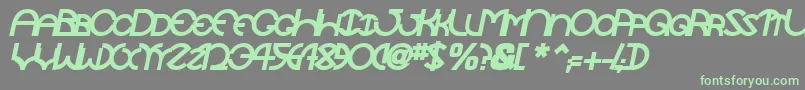 TocopillascapssskBolditalic Font – Green Fonts on Gray Background