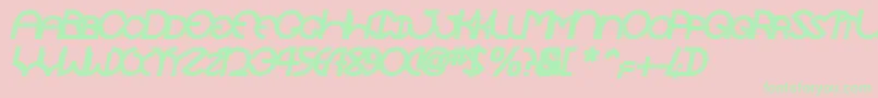 TocopillascapssskBolditalic Font – Green Fonts on Pink Background