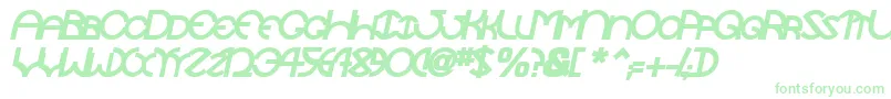 TocopillascapssskBolditalic Font – Green Fonts on White Background