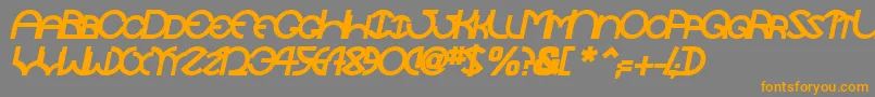 TocopillascapssskBolditalic Font – Orange Fonts on Gray Background