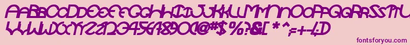 TocopillascapssskBolditalic Font – Purple Fonts on Pink Background