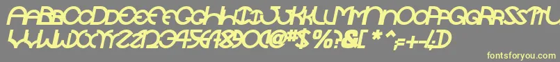TocopillascapssskBolditalic Font – Yellow Fonts on Gray Background