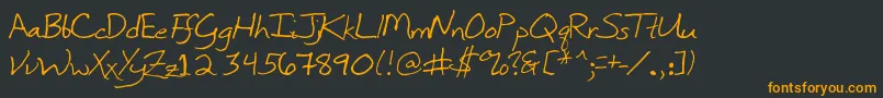 InkpenScribble-Schriftart – Orangefarbene Schriften auf schwarzem Hintergrund