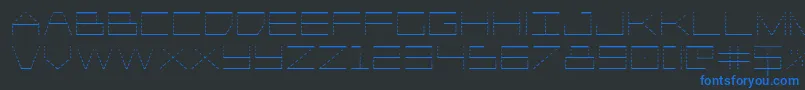 Шрифт Player1upgrad – синие шрифты на чёрном фоне