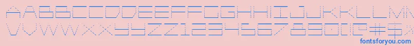 フォントPlayer1upgrad – ピンクの背景に青い文字
