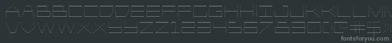 Player1upgrad-Schriftart – Graue Schriften auf schwarzem Hintergrund