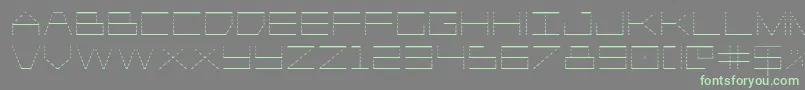 フォントPlayer1upgrad – 灰色の背景に緑のフォント