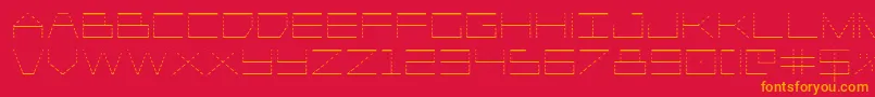 Player1upgrad Font – Orange Fonts on Red Background