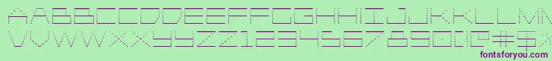 Player1upgrad-Schriftart – Violette Schriften auf grünem Hintergrund