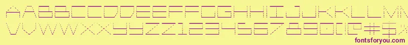 Шрифт Player1upgrad – фиолетовые шрифты на жёлтом фоне
