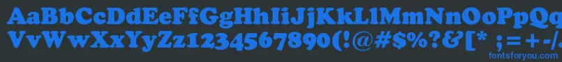 FennimoreBlack Font – Blue Fonts on Black Background