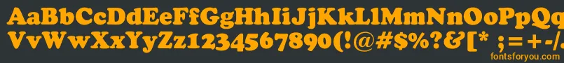 FennimoreBlack Font – Orange Fonts on Black Background